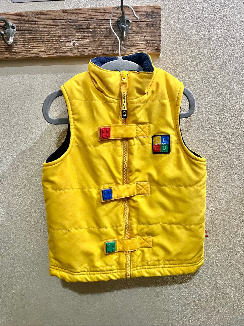Lego Wear Yellow Puffer Vest Fleece Lined Kids Toddler Boys 2T